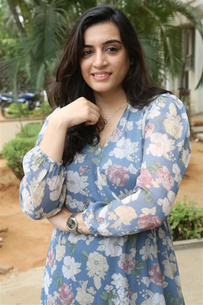 Telugu Actress Krishna Manjusha in Blue Dress